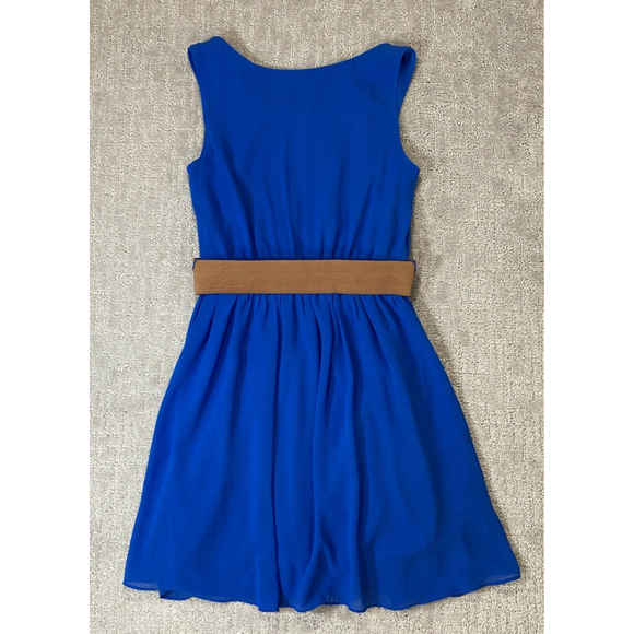 Scoop Neckline Dress W/ Woven/Elastic IN San Francisco Blue Soft - Picture 2 of 10